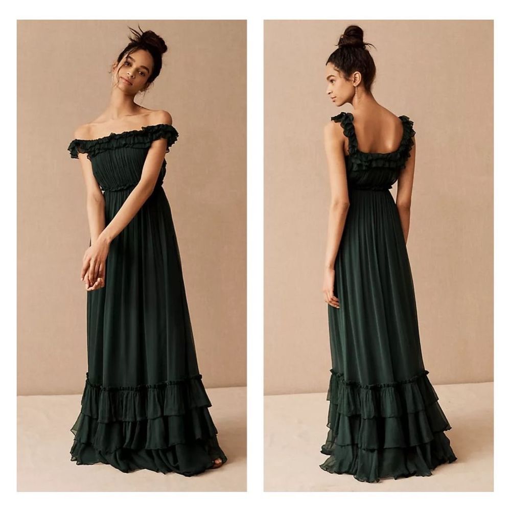 Anthropologie NWT BHLDN Antoinette Dress in emerald green size 12